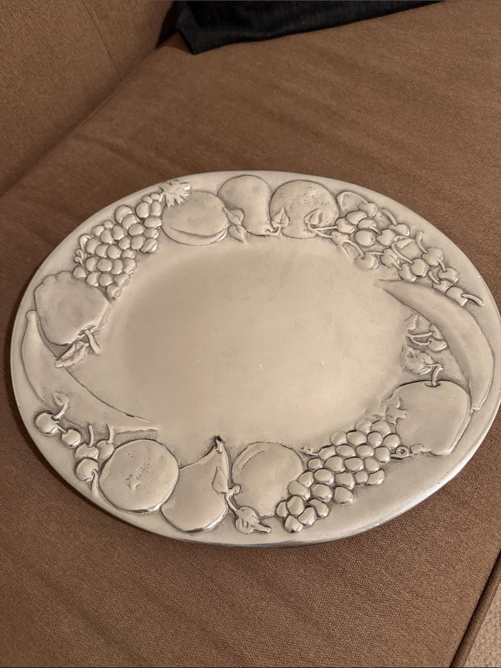 Wilton Armetale Silver Oval Fruit Platter